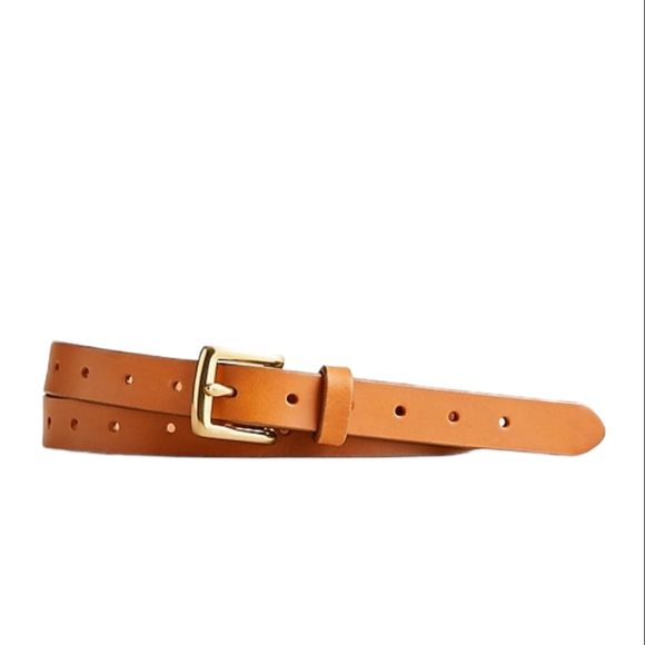 J. CREW Perforated Italian Leather Belt